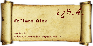Álmos Alex névjegykártya